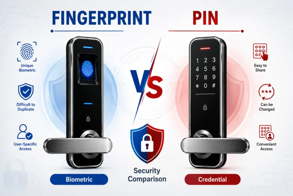 Fingerprint vs PIN security comparison for smart locks
