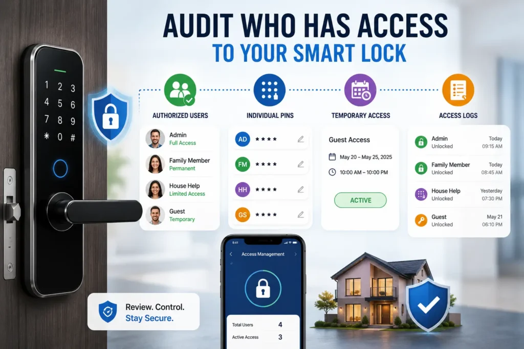 Smart lock access control and user activity logs