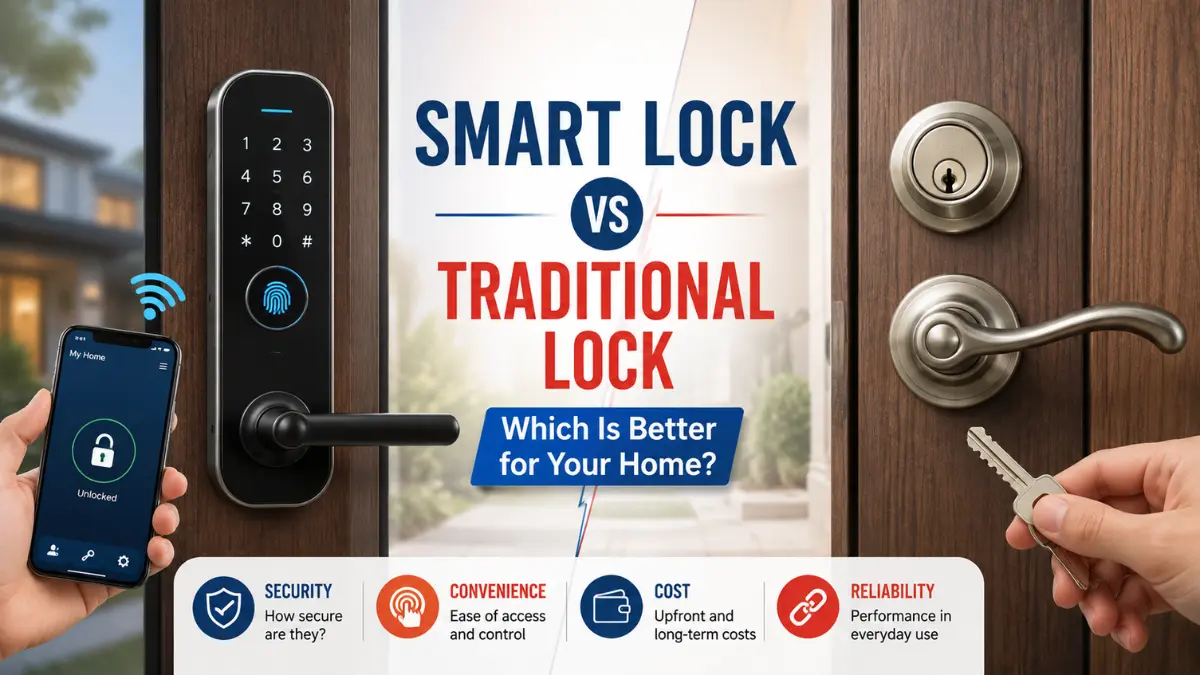 Smart lock vs traditional lock comparison for home security